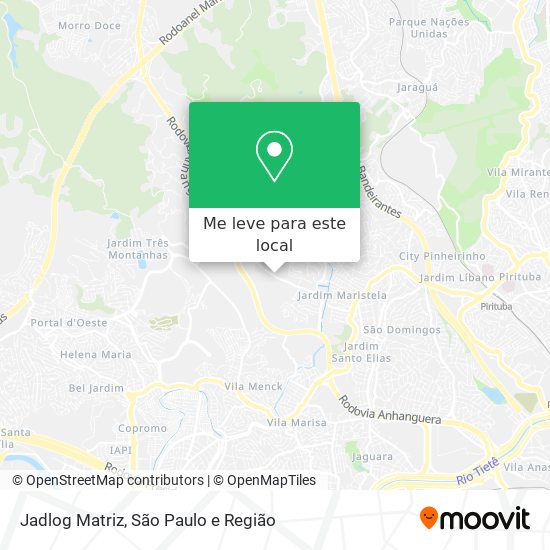 Jadlog Matriz mapa