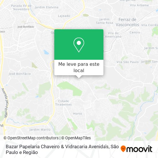 Bazar Papelaria Chaveiro & Vidracaria Avenida's mapa