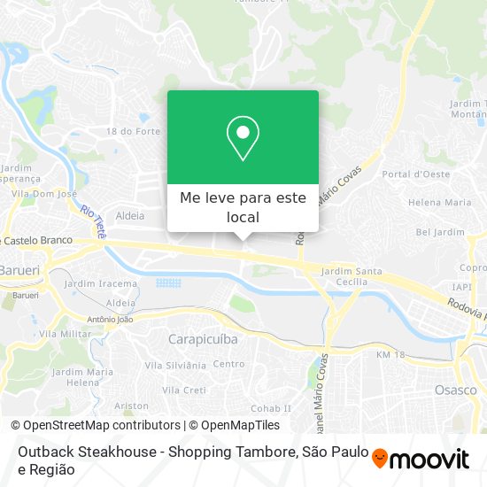 Outback Steakhouse - Shopping Tambore mapa