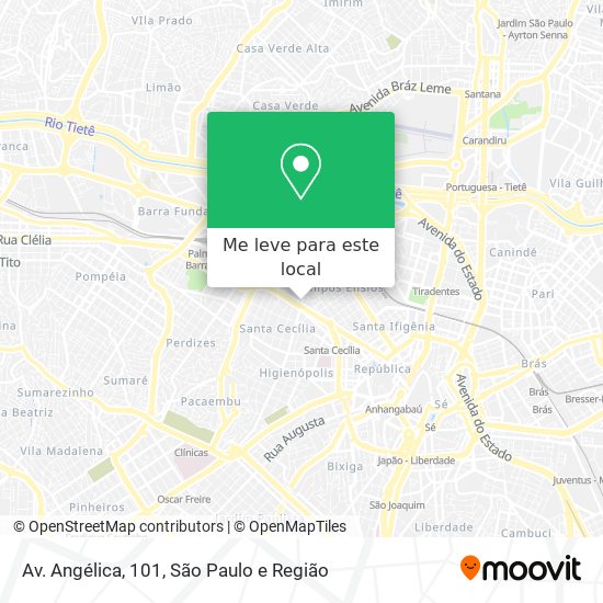 Av. Angélica, 101 mapa