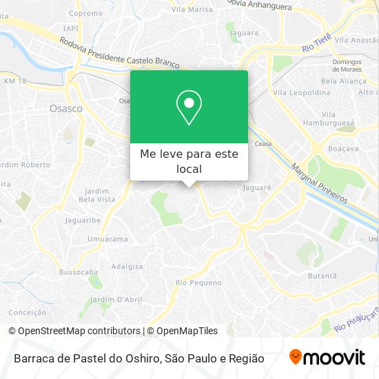 Barraca de Pastel do Oshiro mapa