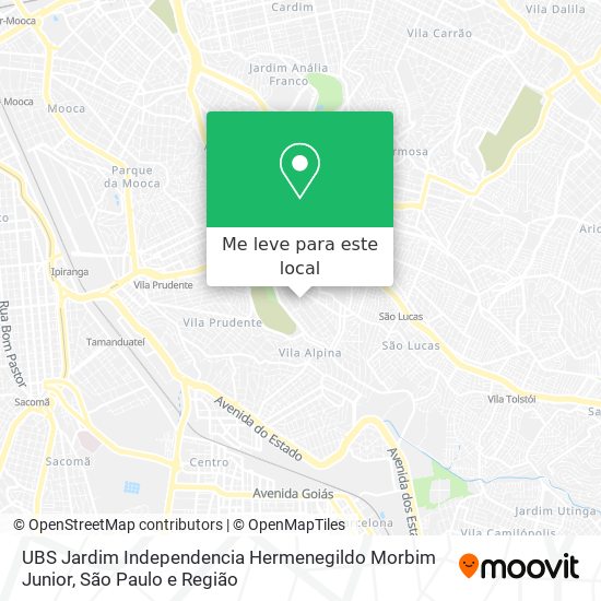 UBS Jardim Independencia Hermenegildo Morbim Junior mapa