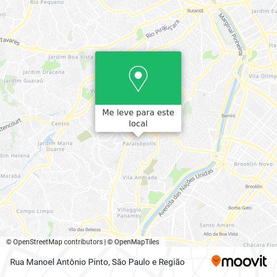 Rua Manoel Antônio Pinto mapa