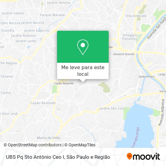 UBS Pq Sto Antônio Ceo I mapa