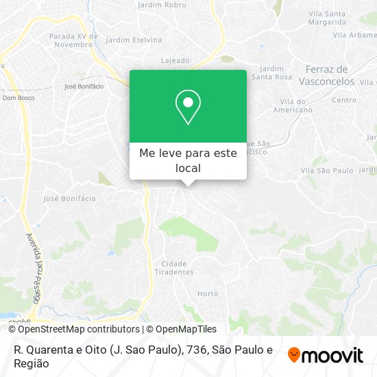 R. Quarenta e Oito (J. Sao Paulo), 736 mapa