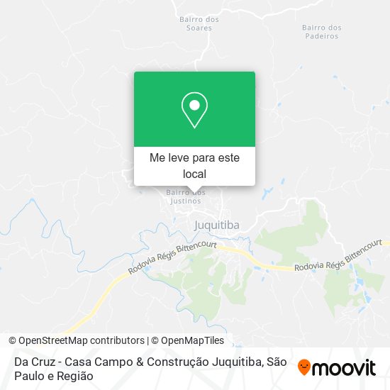 Da Cruz - Casa Campo & Construção Juquitiba mapa