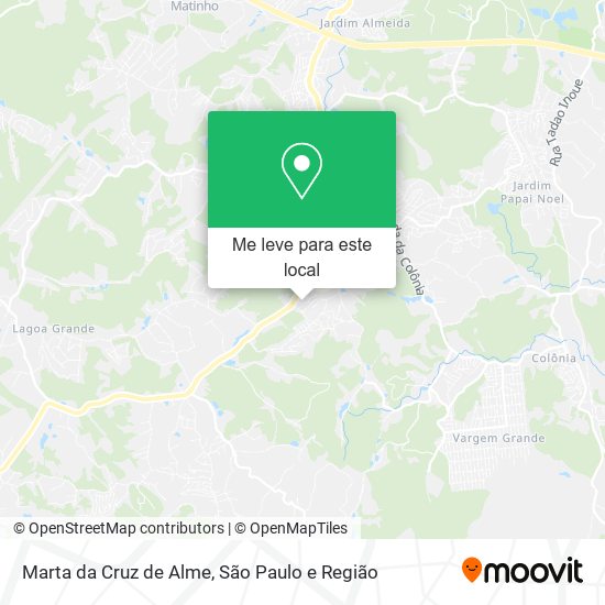 Marta da Cruz de Alme mapa