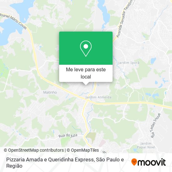 Pizzaria Amada e Queridinha Express mapa