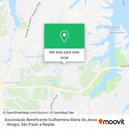 Associação Beneficente Guilhermina Maria de Jesus - Abegui mapa