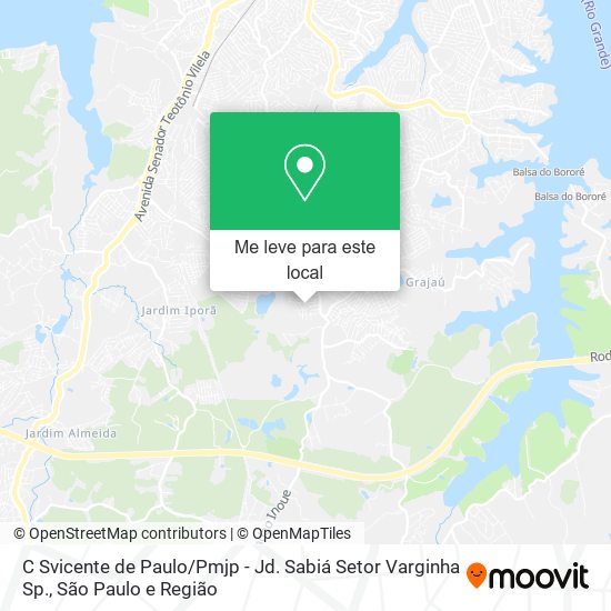 C Svicente de Paulo / Pmjp - Jd. Sabiá Setor Varginha Sp. mapa