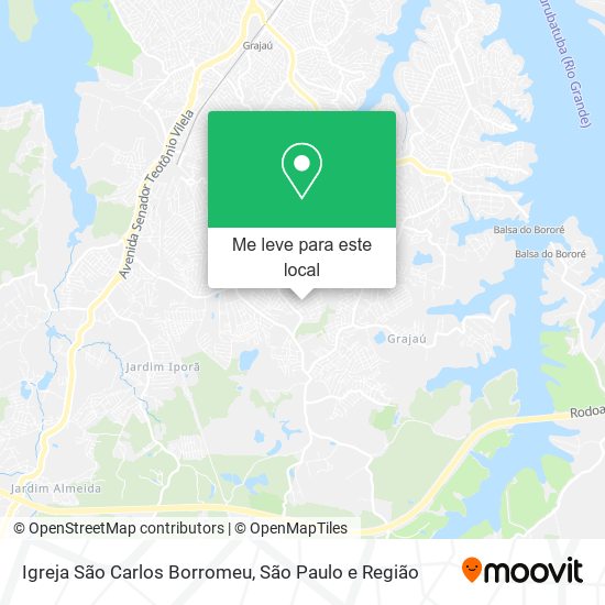 Igreja São Carlos Borromeu mapa