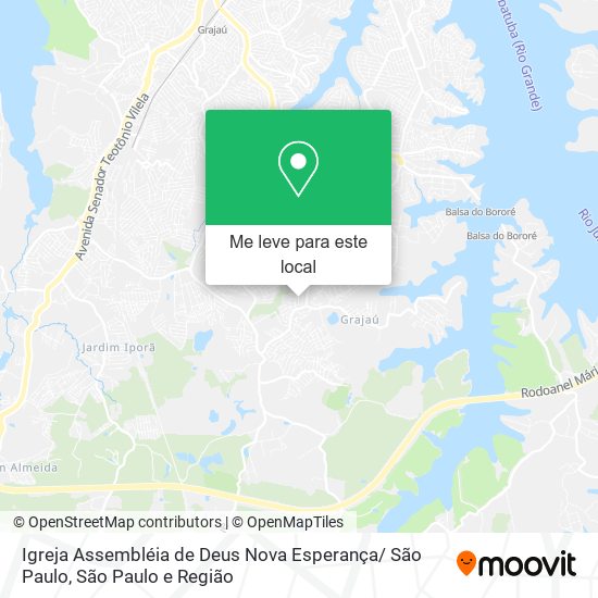 Igreja Assembléia de Deus Nova Esperança/ São Paulo mapa