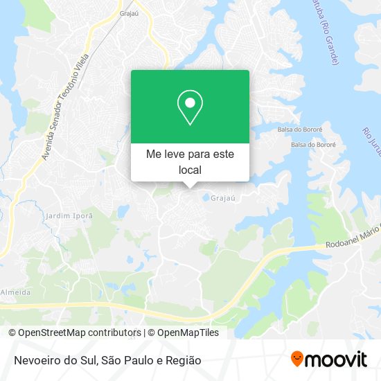 Nevoeiro do Sul mapa