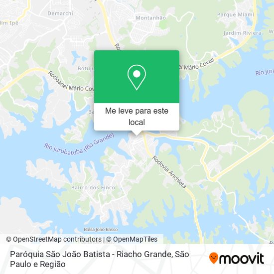 Paróquia São João Batista - Riacho Grande mapa