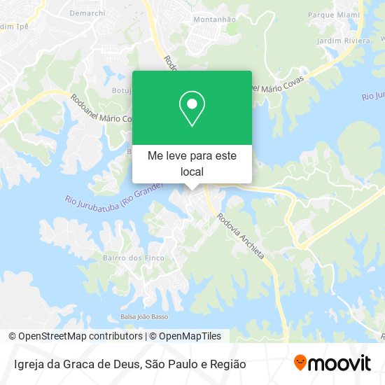 Igreja da Graca de Deus mapa