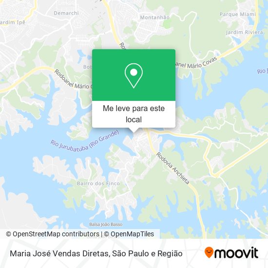 Maria José Vendas Diretas mapa