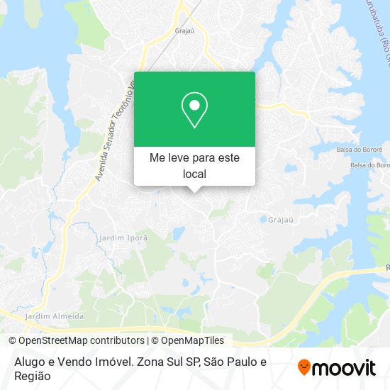 Alugo e Vendo Imóvel. Zona Sul SP mapa