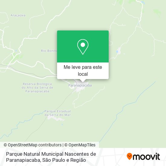 Parque Natural Municipal Nascentes de Paranapiacaba mapa