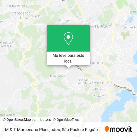 M & T Marcenaria Planejados mapa