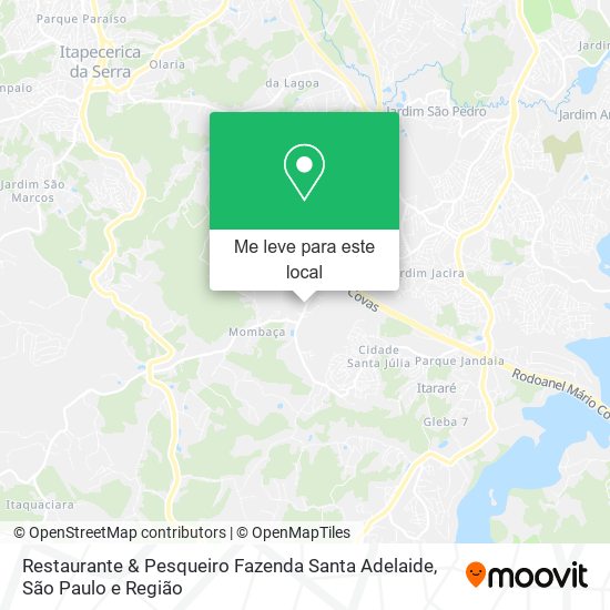 Restaurante & Pesqueiro Fazenda Santa Adelaide mapa