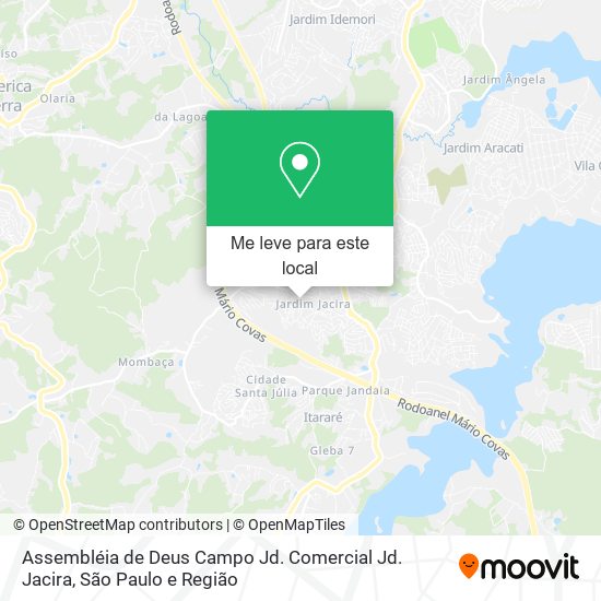 Assembléia de Deus Campo Jd. Comercial Jd. Jacira mapa