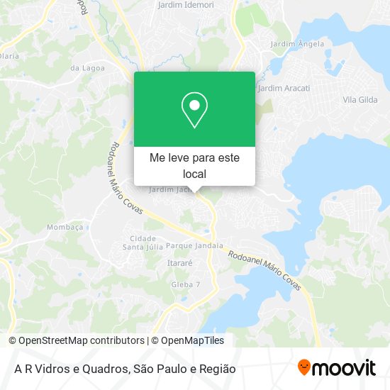 A R Vidros e Quadros mapa