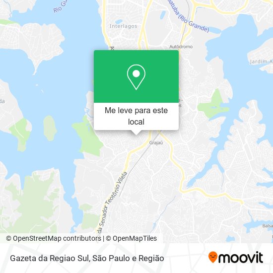 Gazeta da Regiao Sul mapa