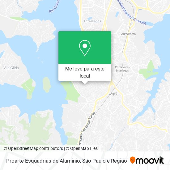 Proarte Esquadrias de Aluminio mapa