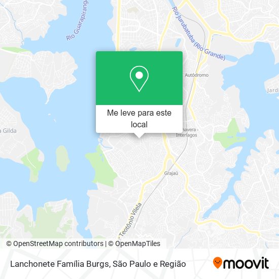 Lanchonete Família Burgs mapa