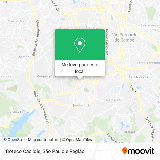 Boteco Cacildis mapa