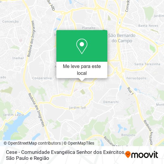 Cese - Comunidade Evangélica Senhor dos Exércitos mapa