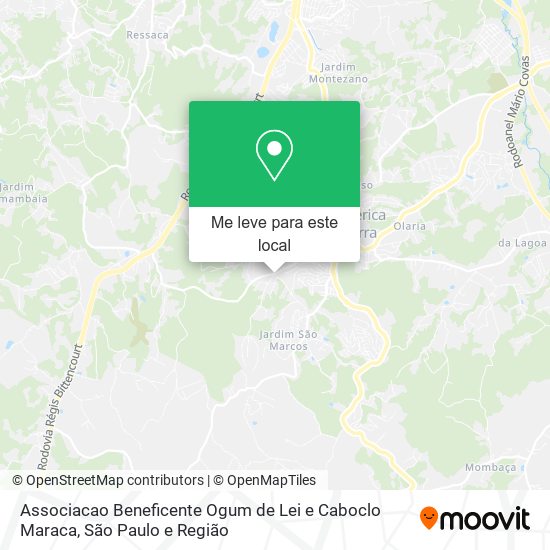 Associacao Beneficente Ogum de Lei e Caboclo Maraca mapa
