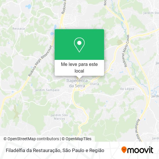 Filadélfia da Restauração mapa
