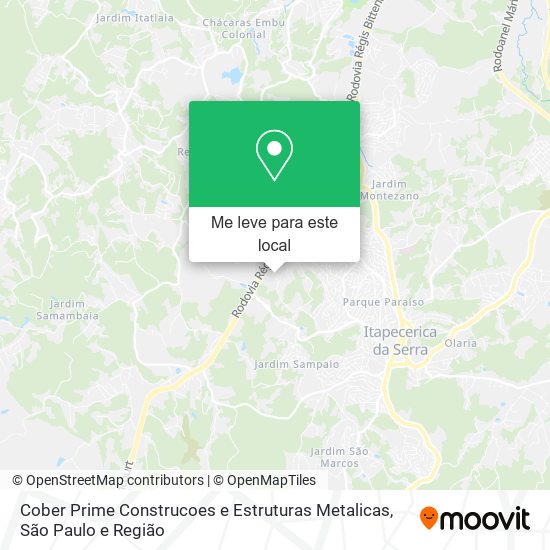 Cober Prime Construcoes e Estruturas Metalicas mapa