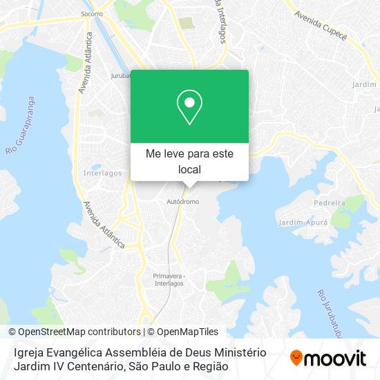 Igreja Evangélica Assembléia de Deus Ministério Jardim IV Centenário mapa