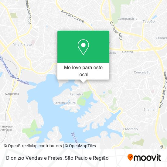 Dionizio Vendas e Fretes mapa