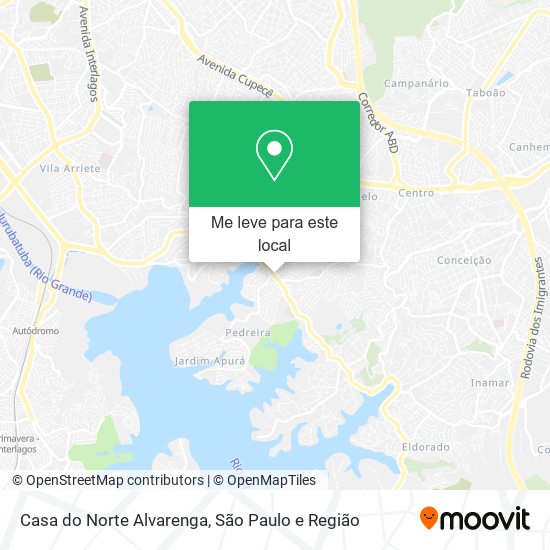 Casa do Norte Alvarenga mapa