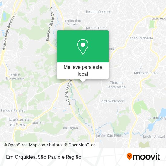 Em Orquídea mapa
