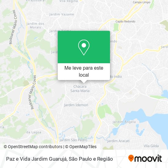 Paz e Vida Jardim Guarujá mapa