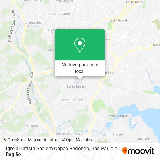 Igreja Batista Shalom Capão Redondo mapa