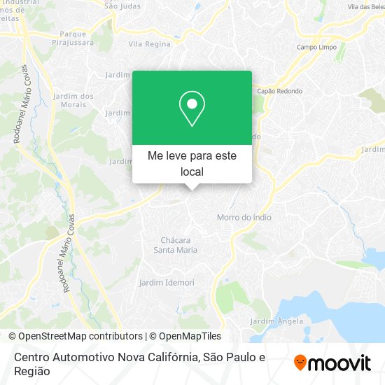 Centro Automotivo Nova Califórnia mapa