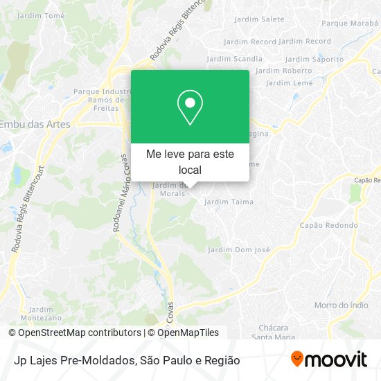Jp Lajes Pre-Moldados mapa