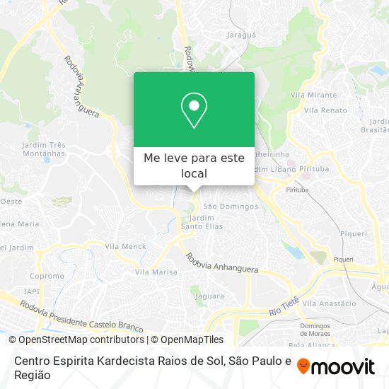 Centro Espirita Kardecista Raios de Sol mapa