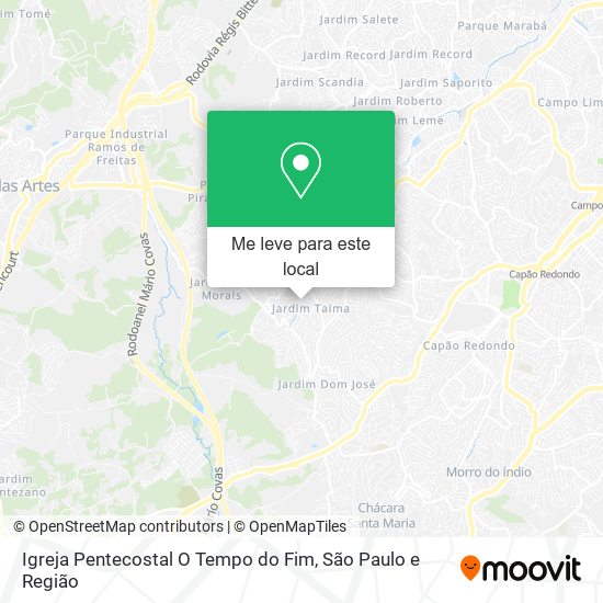 Igreja Pentecostal O Tempo do Fim mapa