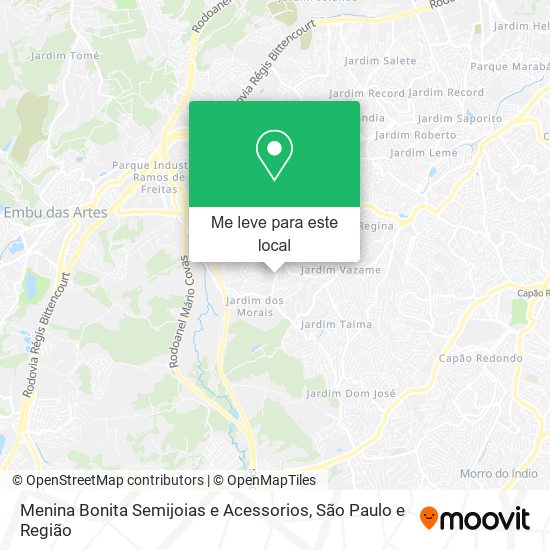 Menina Bonita Semijoias e Acessorios mapa