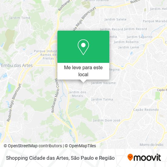 Shopping Cidade das Artes mapa