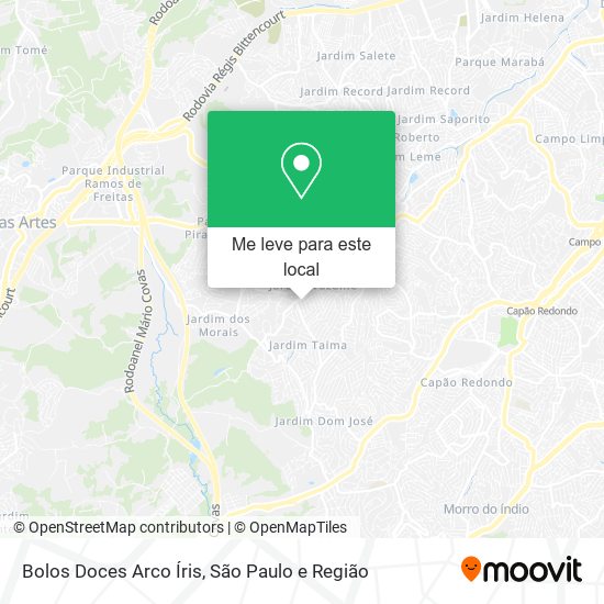Bolos Doces Arco Íris mapa