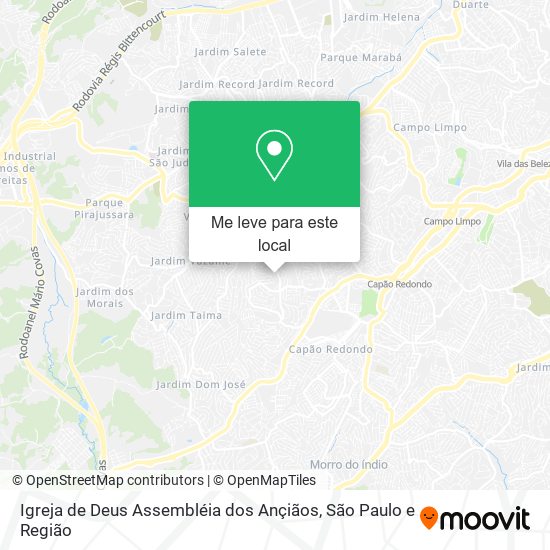 Igreja de Deus Assembléia dos Ançiãos mapa