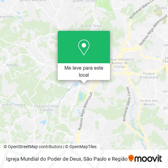 Igreja Mundial do Poder de Deus mapa