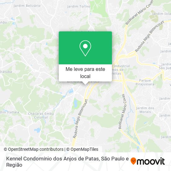 Kennel Condomínio dos Anjos de Patas mapa